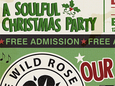 Soulful Christmas Party distressed dj northern soul poster soul vintage