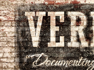 Ver brick distressed painting photoshop sign venacular.ly vernacular