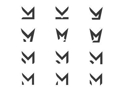 Logo design process crown logo design m