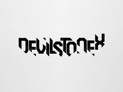 Devilstone logo Xth anniversary black design festival logo metal rock