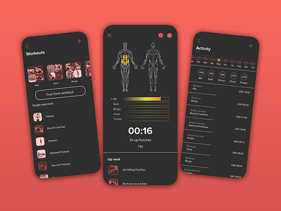 Formuscle muscle phone sport training ui view