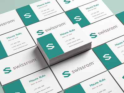 Swissrom business cards branding business card swiss