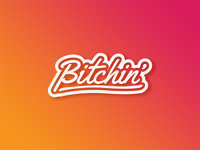 Bitching Typo art bitching color design gradient lettering strangerthings typo typography vector