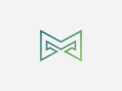 Personal M logo art dynamic golden ratio gradient illustration letter line logo m monogram typo vector