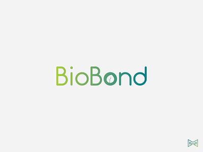 BioBond logo design bio bond design gradient green illustration leaf logo typo typography vector
