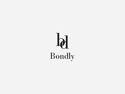 Bondly logo b black bond logo logos monogram serif typo typography white