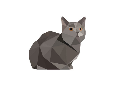 Gatto illustrator lowpoly panda triangles