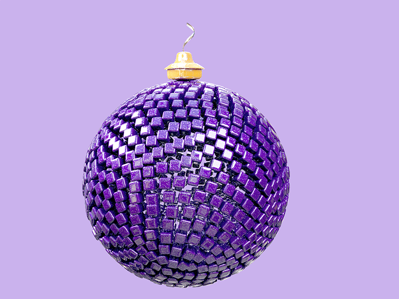 Ornament 3d bauble christmas decoration holiday mash maya motion graphics ornament purple red vray