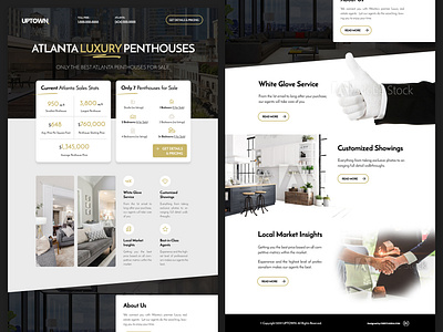 UPTOWN Landing page design design luxury real estate web design