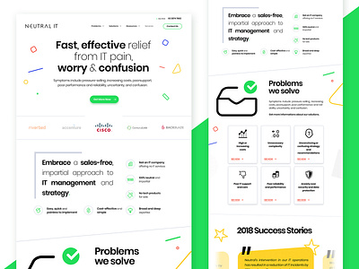 Neutral IT Homepage Design clean colorful creative web design