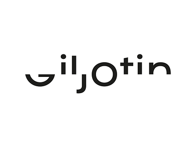Giljotin logo cut logo simple typography