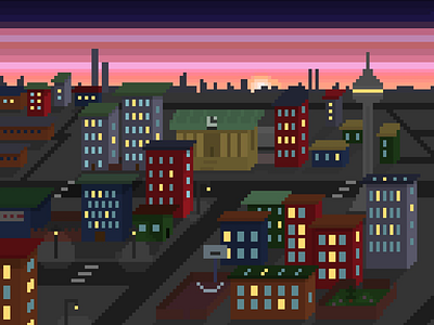 City sunset