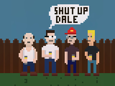 King Of The Hill Pixel Art