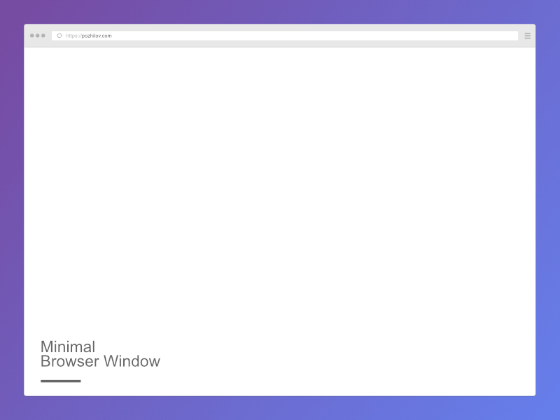 Minimal Browser Window mockup Affinity Designer by