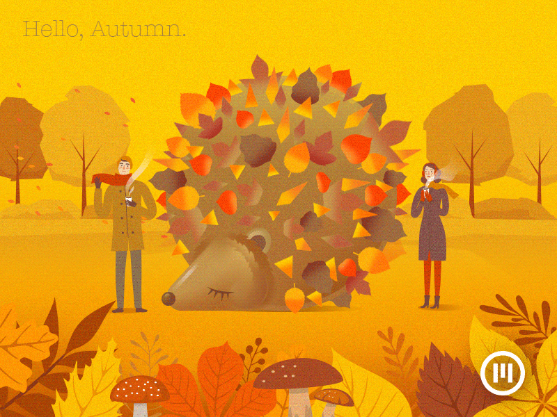 Hello, Autumn autumn cold hedgehog season sleepy