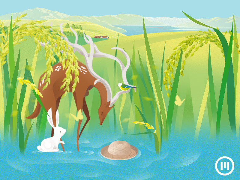 North Farm farm animals spring nature illustration