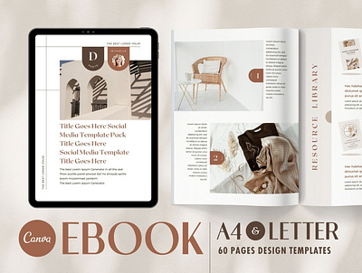 eBook PDF Template Canva Shadow a4 beige blogger template brown canva canva template content marketing customizable design template ebook editable graphic design lead magnet pdf template printable sales promotion template pack us letter workbook worksheet