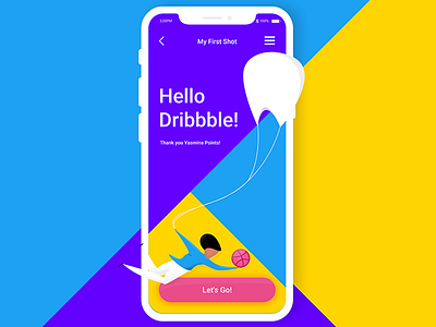 Hey Dribbble community! debut first shot illustration ui welcome