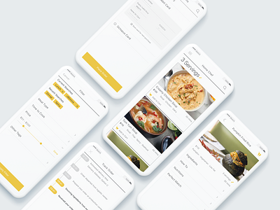 Mobile App Design - Home Chef card credit card checkout filter material design mobile app timeline ui design ux design