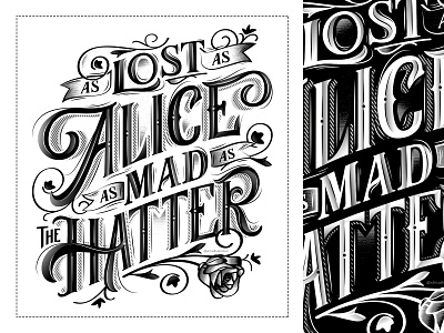 Alice typography calligraphy design handlettering illustration lettering typedesign typography vector