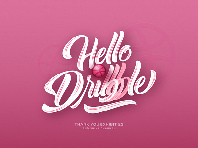 Dribbble First Shot debut design illustration lettering typography