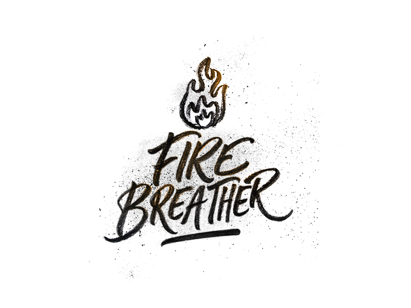 FIREBREATHER animation handlettering lettering motion typography