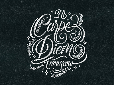 Carpe Diem illustration lettering typedesign typography