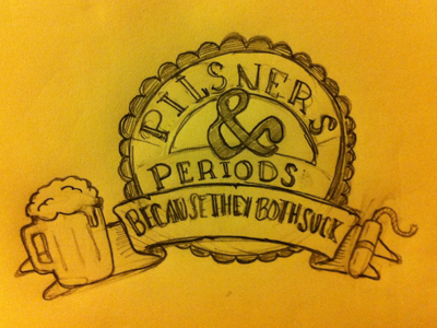 Pilsners design logo sketch