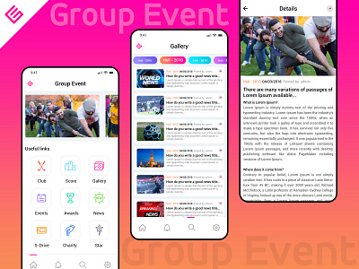 Group Event App Design app best creative logo design event events group mobile vector