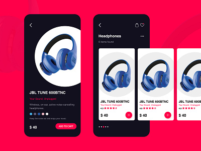 Headphones online shopping design design art ecommerce headphones mobile app online shopping shopping app uiux