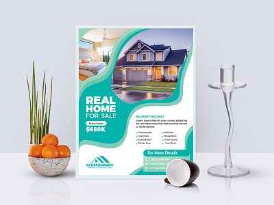 Real Estate Flyer Template For Sell Fully Editable Design advertisement business couple estate family flat flyer home house illustration live modern nest new property real real estate realestate smart tourism