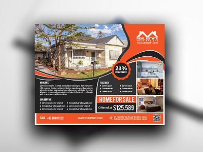 Real Estate Flyer a4 blue brochure colorful commerce creative effective for rent home for sale modern new new year print ready property purple real estate real estate flyer realtor realty red