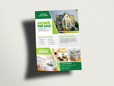 Real Estate Flyer a4 advertisement advertising agent business corporate design flyer marketing modern