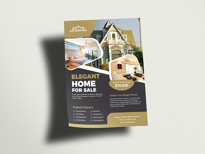 Real Estate Flyer a4 advertisement advertising agent business corporate design flyer marketing modern