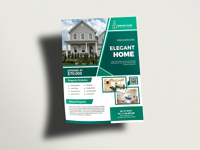 Real Estate Flyer a4 advertisement advertising agent business corporate design flyer marketing modern