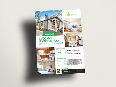 Real Estate Flyer a4 advertisement advertising agent business corporate design flyer marketing modern