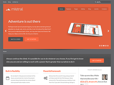 Mistral home page