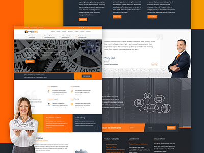 LogicalDOC frontpage redesign branding business design illustration joomla responsive ui ux web design