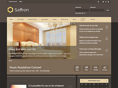 Tacha style - Saffron design joomla saffron template theme ui ux warp7