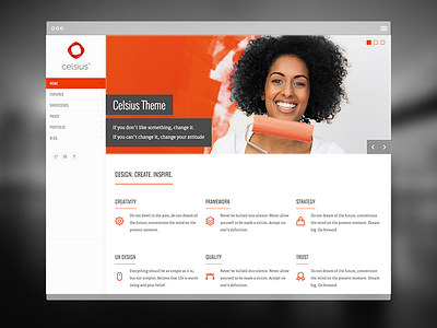 Celsius Template - Business Layout celsius joomla portfolio wordpress