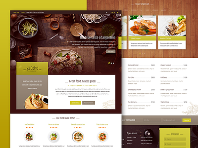 Gaucho Restaurant Theme blog cafe design food recipe restaurant template theme ui ux website