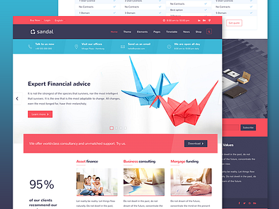 New Style - Carnation business carnation color finance html joomla origami ui ux web design wordpress