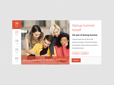 Tabs UI for an education template calendar education events joomla school students tab template theme wordpress