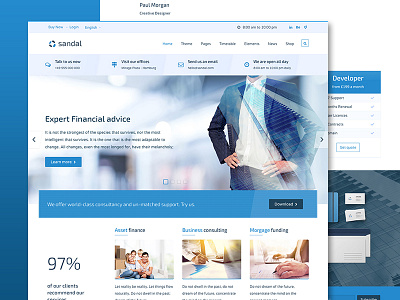 We've released Sandal Business HTML template business construction css envato finance html5 less medical template themeforest ui design web design