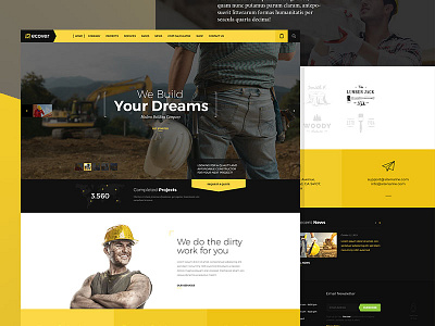 Recover Construction Joomla template architecture building construction joomla recover template theme