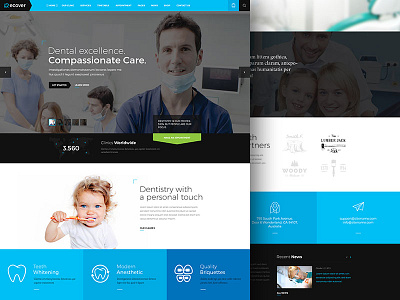 Dental Skin cms dental dentist design joomla recover ui website