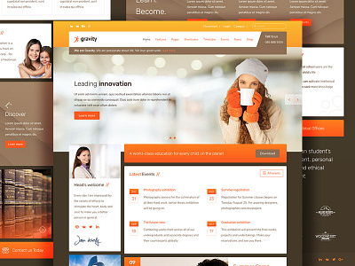 New color scheme for Gravity Template color gravity joomla orange template website