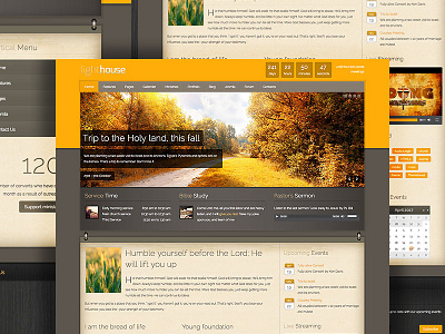 Lighthouse Joomla Template - Mustard color