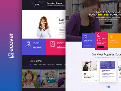 Recover - Education Joomla Template academic cms college education joomla learning responsive schools template university web design wordpress