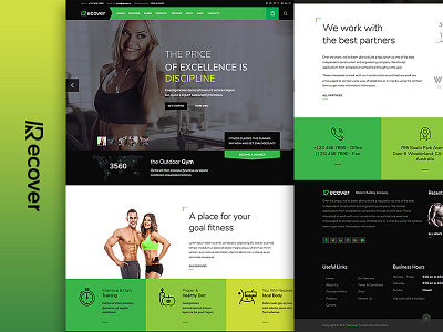 Recover - Gym/Fitness Joomla Template cms fitness gym health joomla responsive sports template training web design wordpress yoga